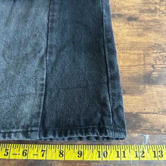 Old Navy Baggy Wide Leg Jeans Black Gray 16 Plus High Waist EUC 100% Cotton - Picture 6 of 9